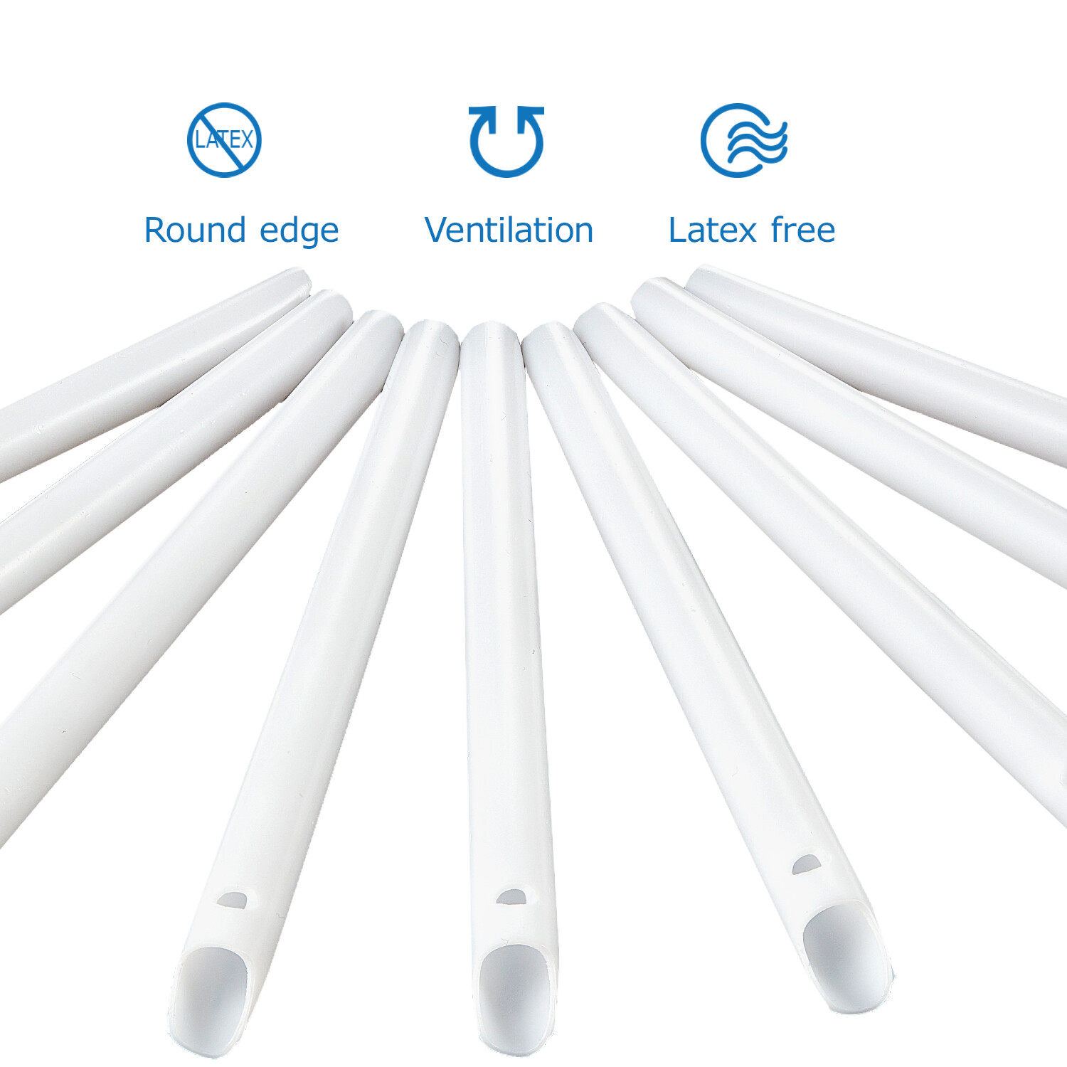 1000Pcs (10Bags）Dental HVE High Volume Suction Vented Evacuation Tips White