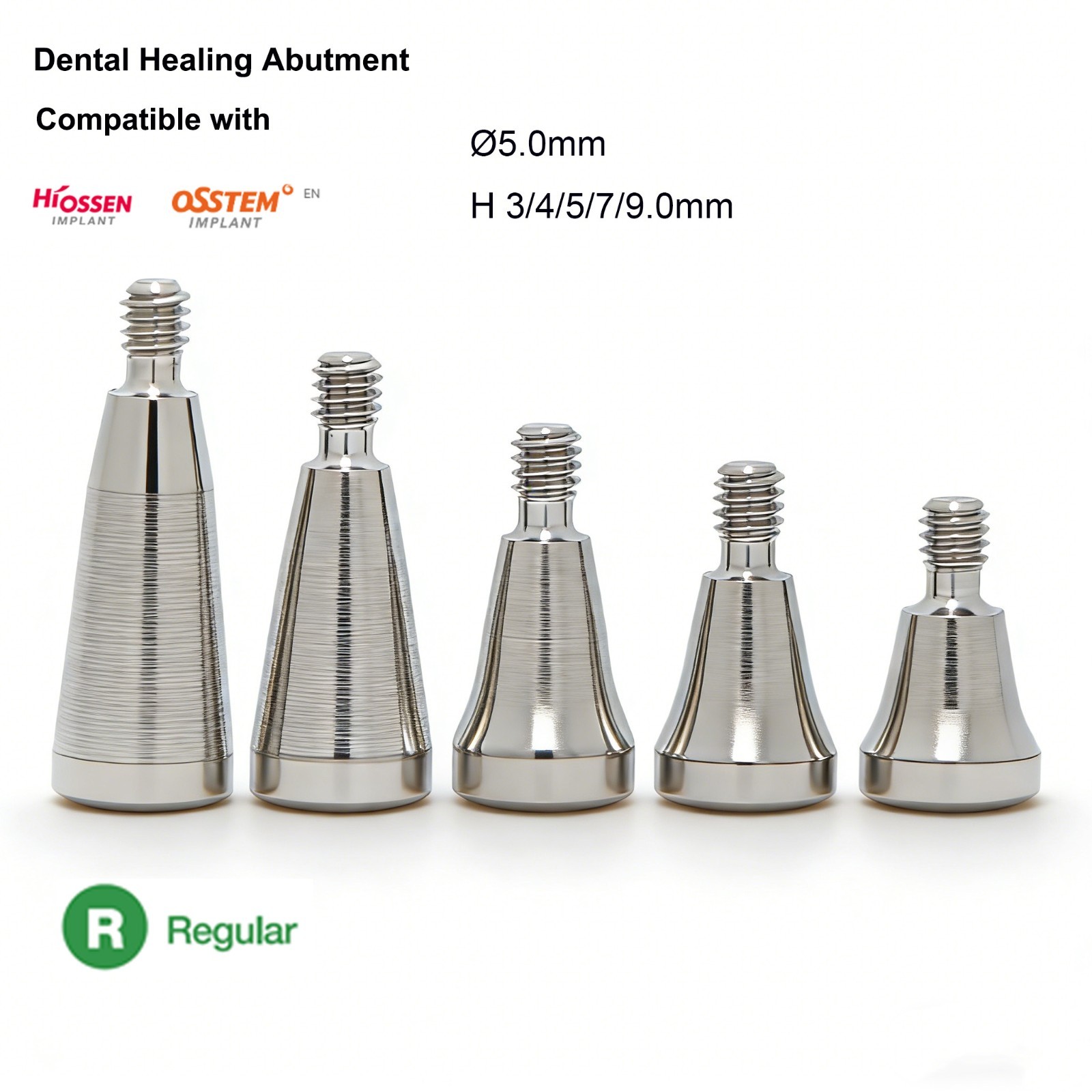 Dental Healing Abutment Mini Regular Cover Screw Fits Hiossen Implant 5/10/20Pcs
