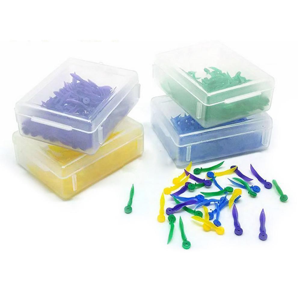 100 Pcs/box Disposable Dental Tooth Gap Concave Design Wedge Diastema W/ Hole