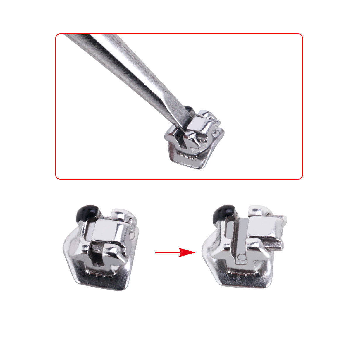 28pcs Dental Self-Ligating Bracket Roth/MBT Movable Hook 022 Buccal Tube Damon