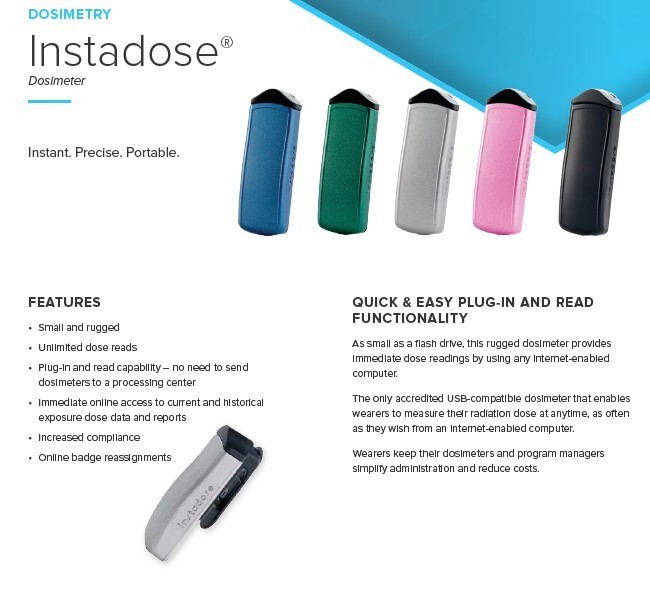 Mirion Instadose USB-Compatible Unlimited On-Demand Exposure Results