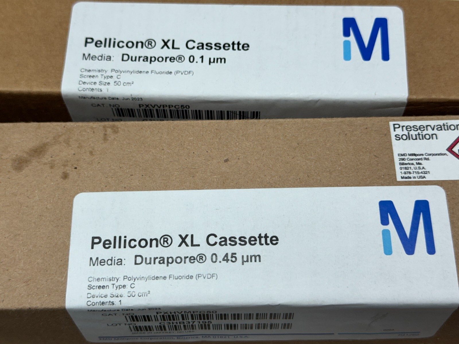 Millipore PXHVMPC50 Pellicon XL Cassette Durapore 0.45 µm – NEW