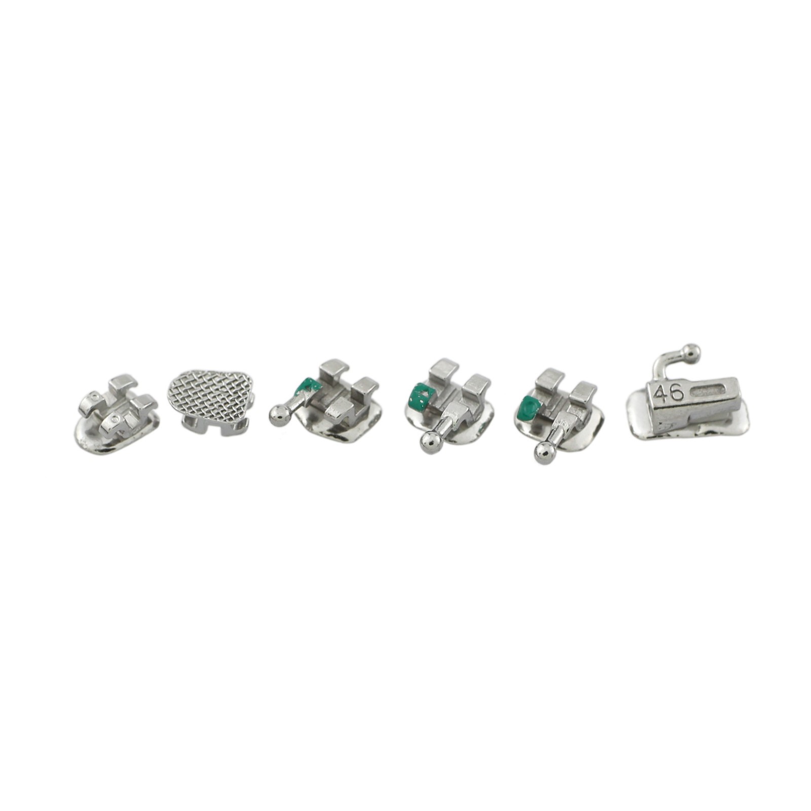 Orthodontic Mini Roth Brackets Dental Metal MIM MBT Braces 022 345HK Hooks 6-6