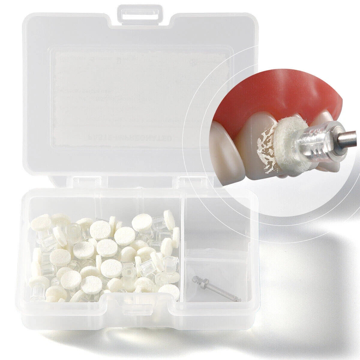 5Box Dental Paste-Impregnated Composite Polishing Felt 50 Discs+1 CA mandrel Kit