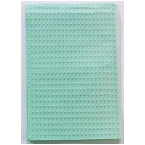 Tidi 917410 Dental Patient Bibs 3+1 Ply Paper Poly Teal 13″ x 18″ 500/Cs