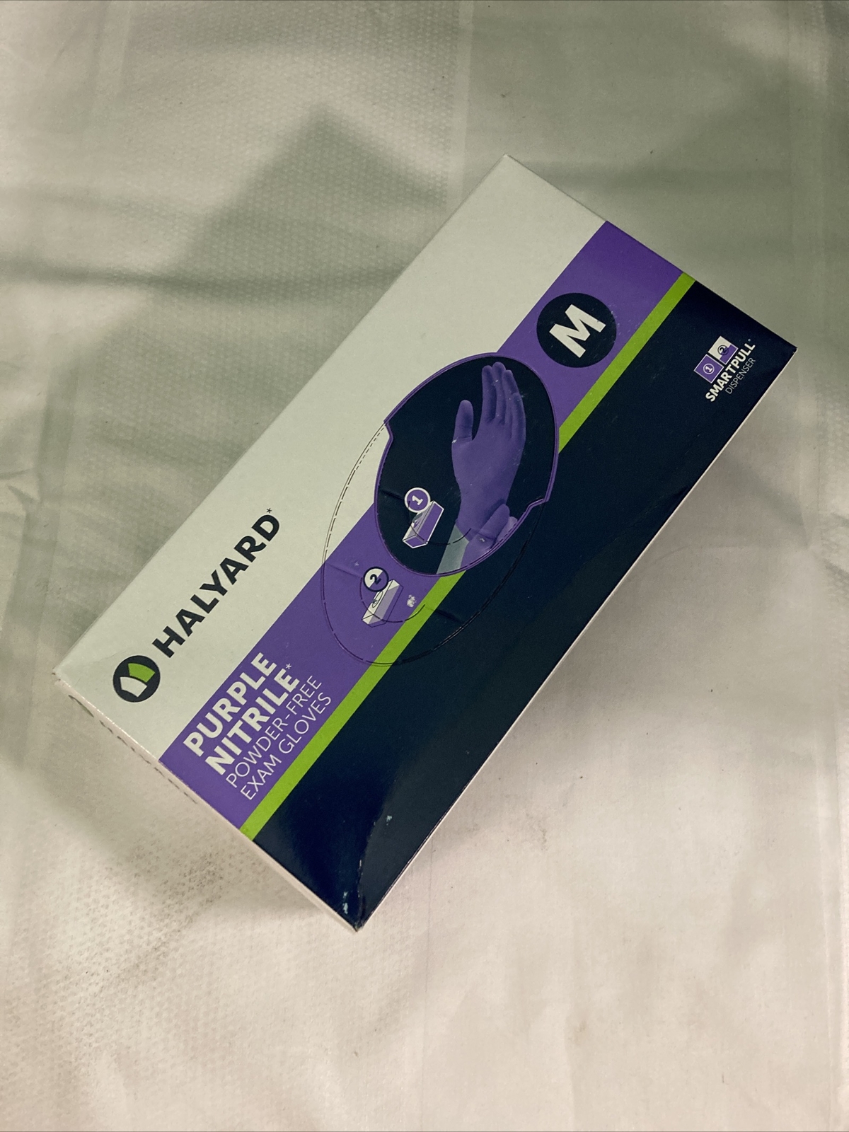 HALYARD PURPLE NITRILE GLOVES 55082 Powder-Free Exam/ 100 Gloves/ Medium