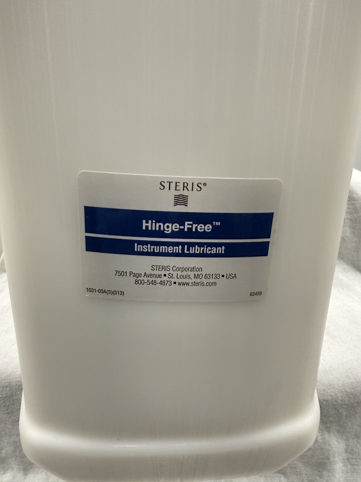 STERIS Hinge-Free Instrument Lubricant 10L 2.64 Gal Surgical Milk 1031T6WR New