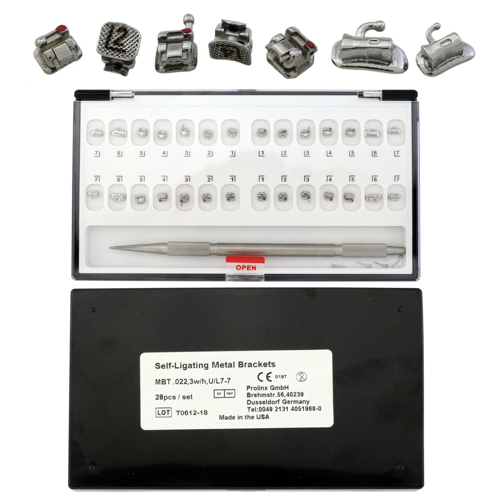 Orthodontic Thomas M Brackets Damon Self Ligating Metal Braces Roth MBT 022 345