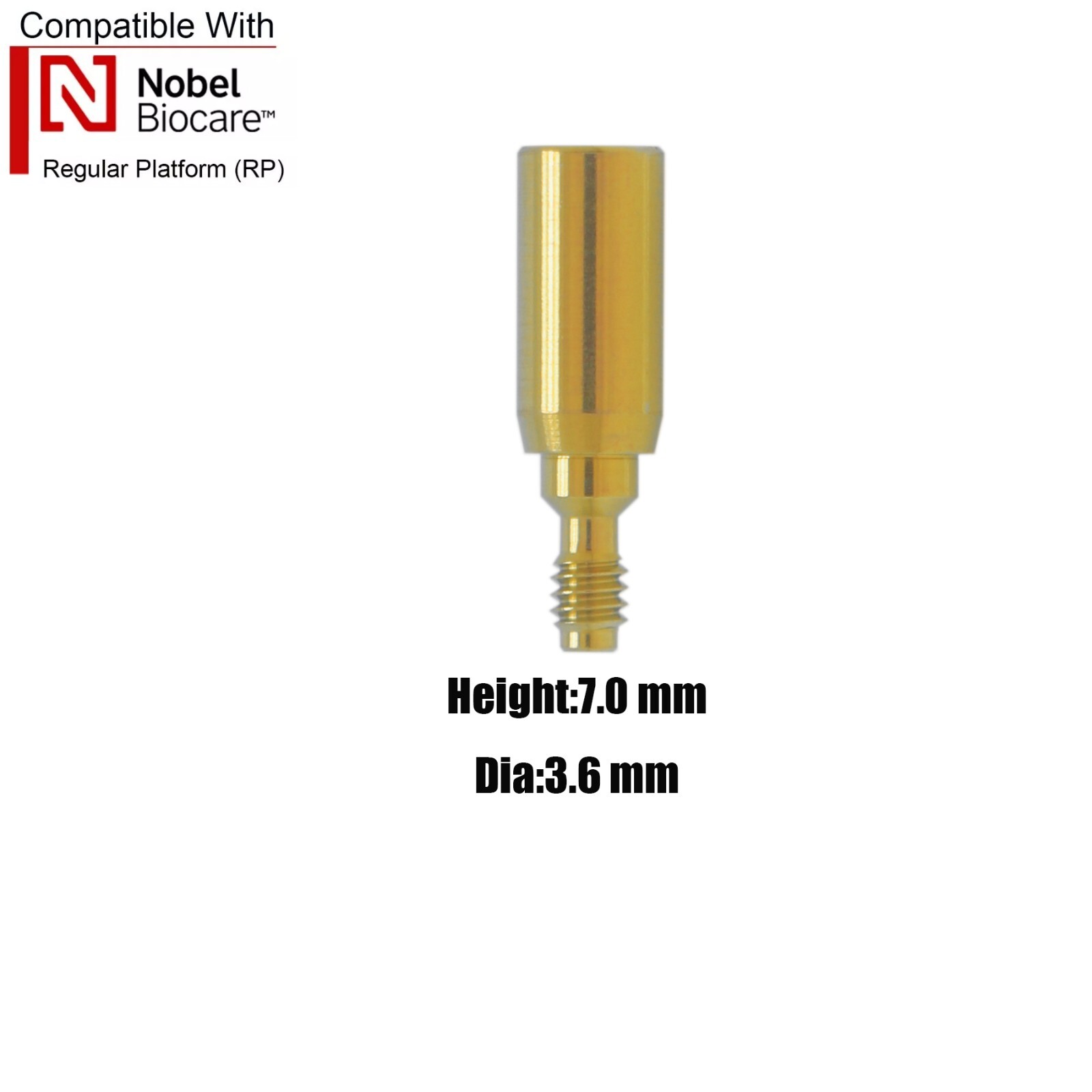 US NOBEL Dental Healing Cap Abutment RP/NP Compatible With Active ∅3.6 ∅5.0 ∅6.0