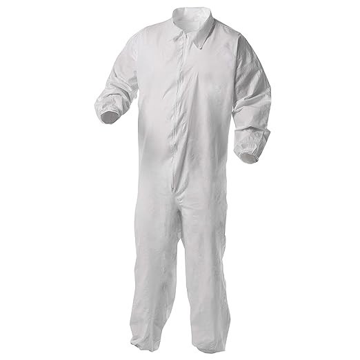 Case of 25 Kleenguard A35 Disposable White Coveralls (38934) 4XL All New!