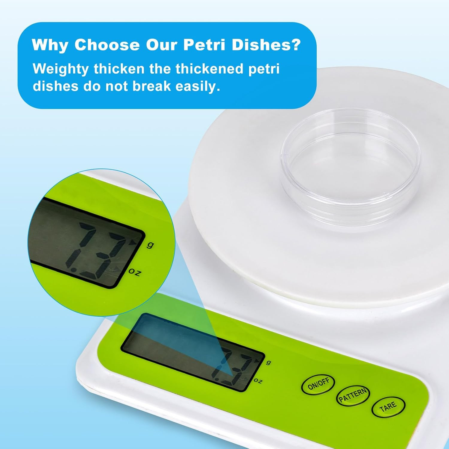 Science Plastic Petri Dishes with Lids, 30 Pack 60mm Dia x 15mm Sterile Culture
