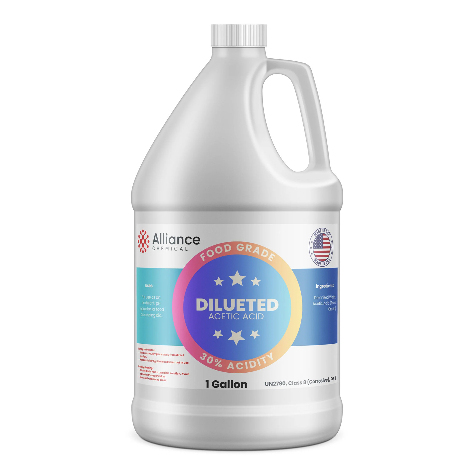 30% Diluted Acetic Acid Food Grade – 1 Gallon