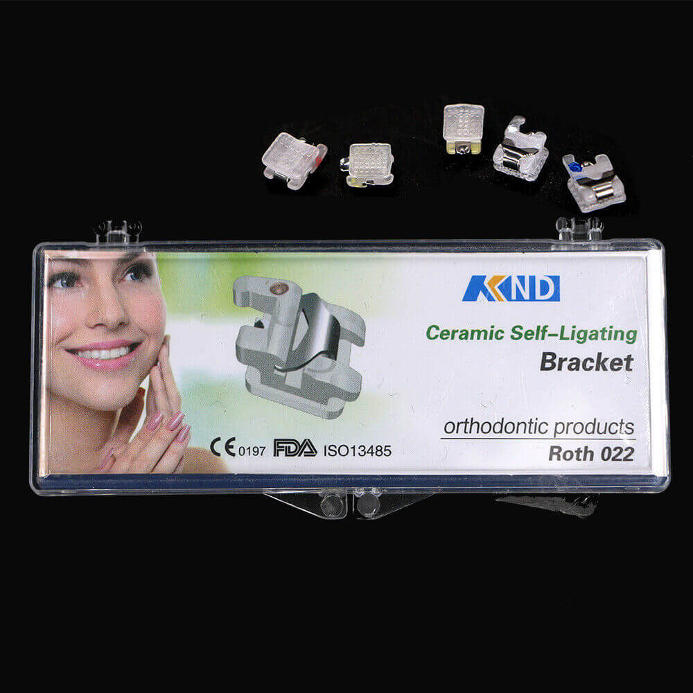ORMAER Dental Orthodontic Self-ligating Ceramic Bracket Brace Roth 022 Hooks 345