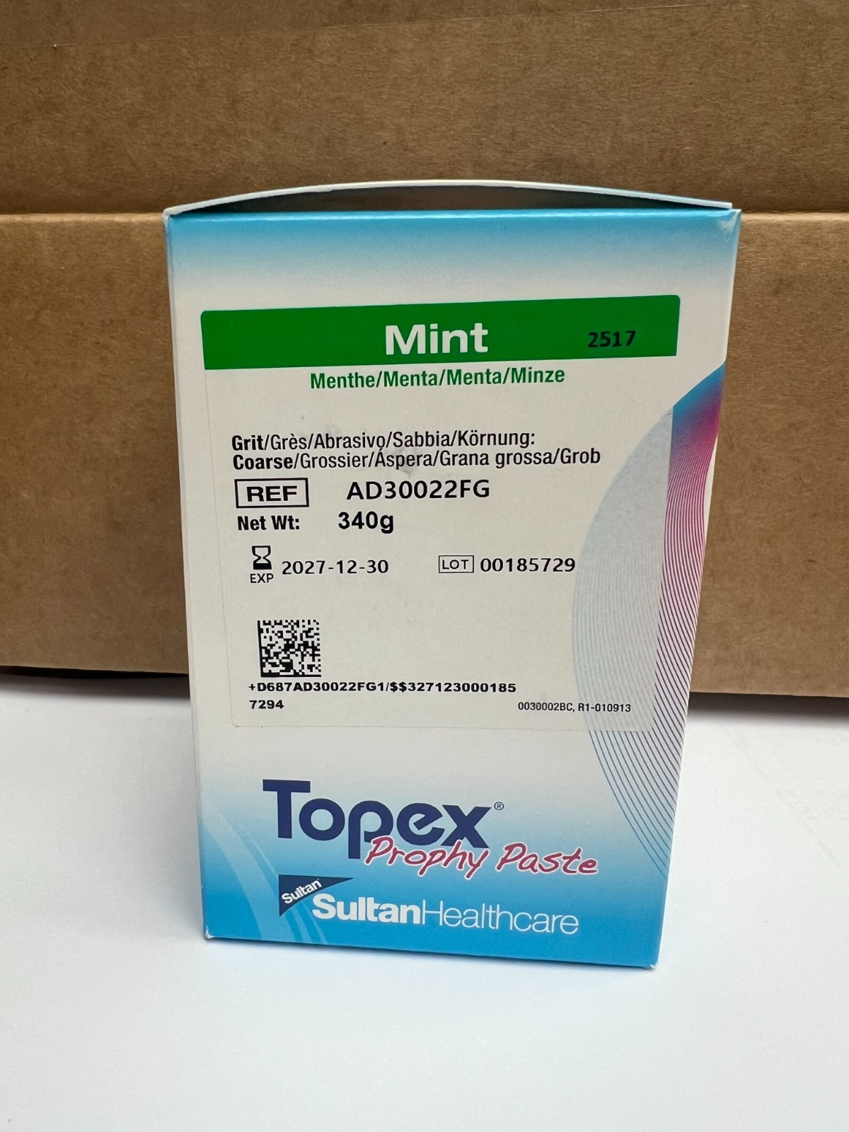 Sultan Topex Prophy Paste Jar 30022 Coarse Grit Mint 12oz x 2 boxes