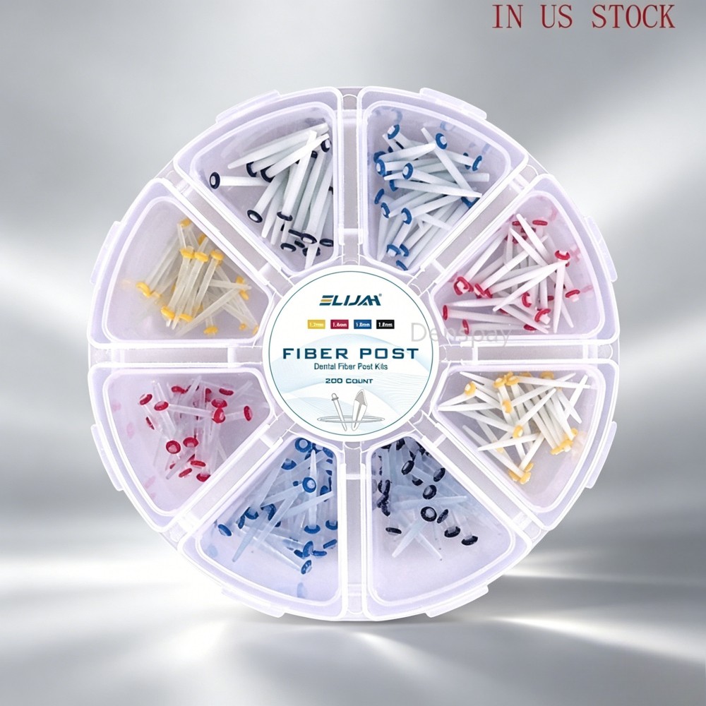 Dental Fiber Post Kit Mixed/Screw/Straight Post Quartz Glass Thread Pile 1Box-US