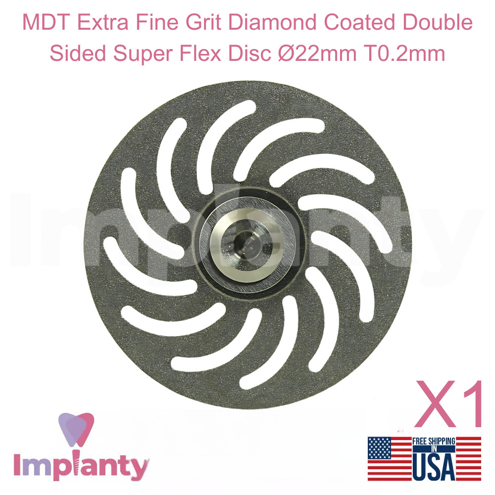 MDT Double Sided Super Flex Extra Fine Grit Dental Disc Ø22mm T0.2mm Riveted