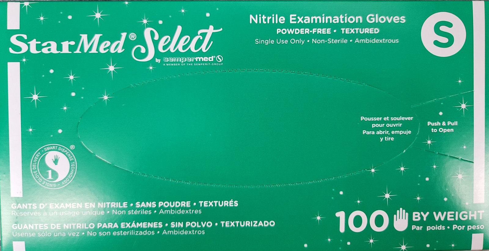 StarMed Select Nitrile Exam Gloves Small SMNS102, 1000/Case