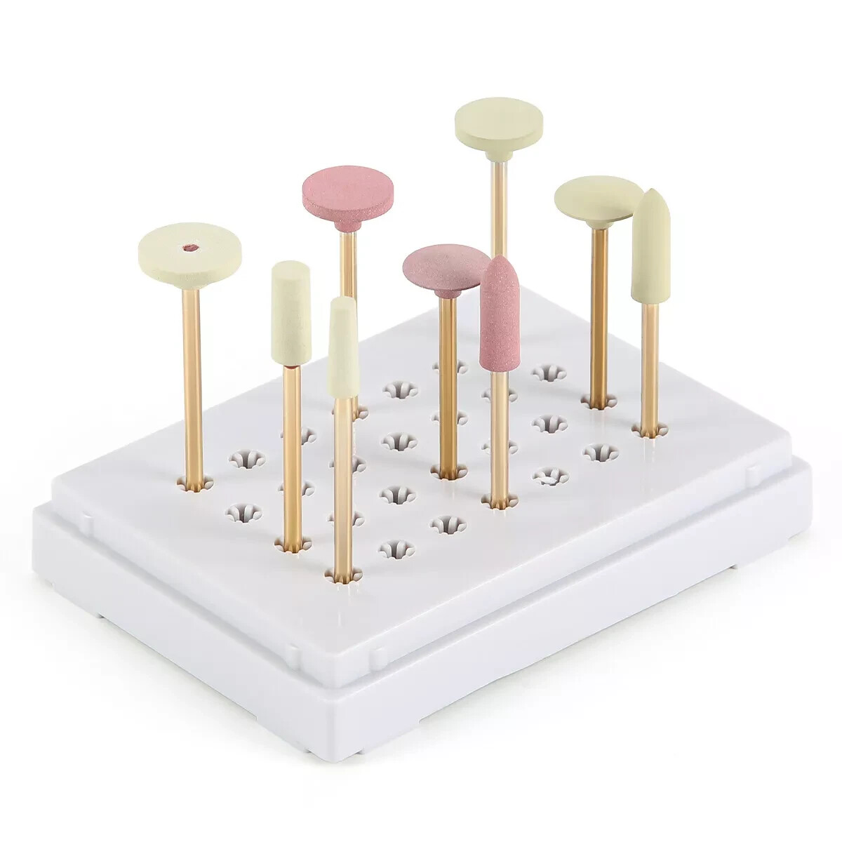 Dental Zirconia Grinding Polishing Kit Ceramic Rubber Diamond Bur HP RA Motor