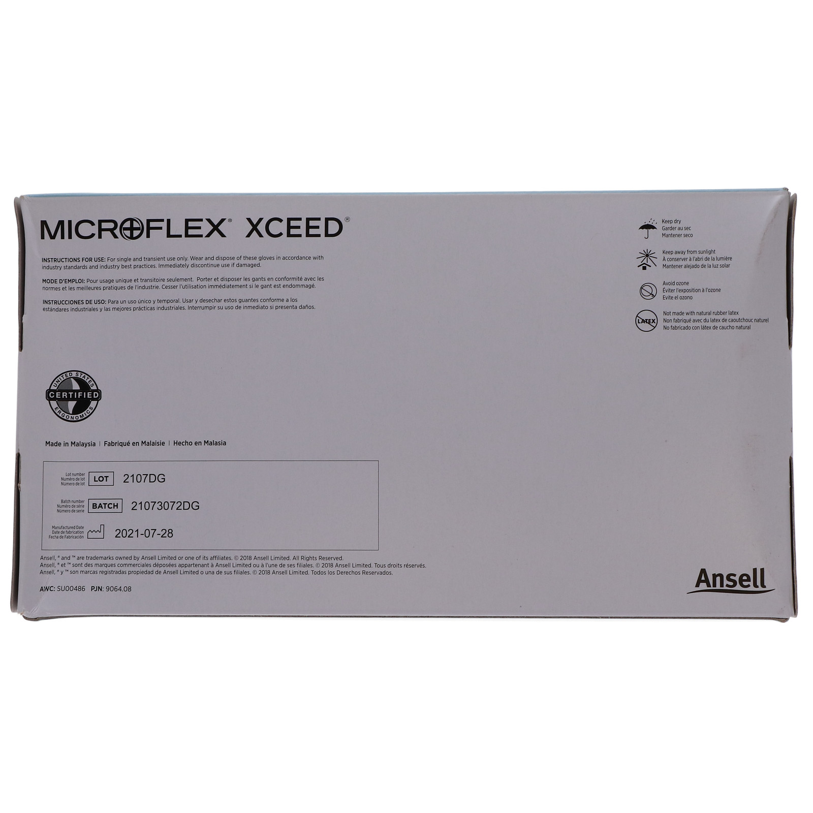 Microflex XC-310-M XCEED Nitrile Examination Gloves Powder Free Medium 250/Bx