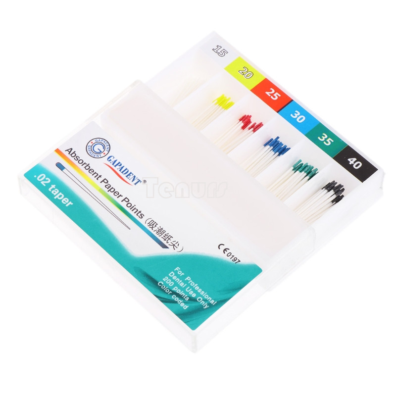 10Box Dental Absorbent Paper Points GP0.02/4/6 15-40# 7 size optional