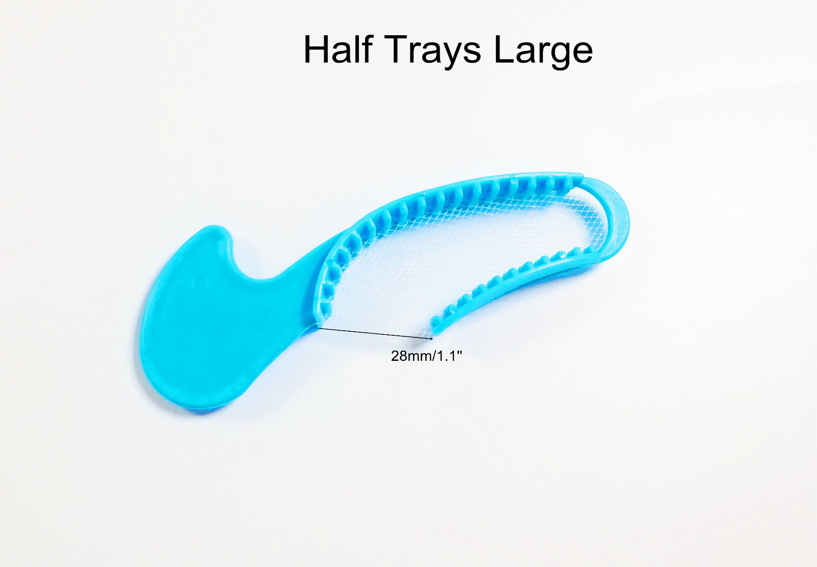 Dental Blue Plastic Impression Bite Registration Disposable Trays With Net 5Size