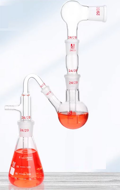 Two Stage Impinger Borosilicate Glass Aerosol Particle Testing