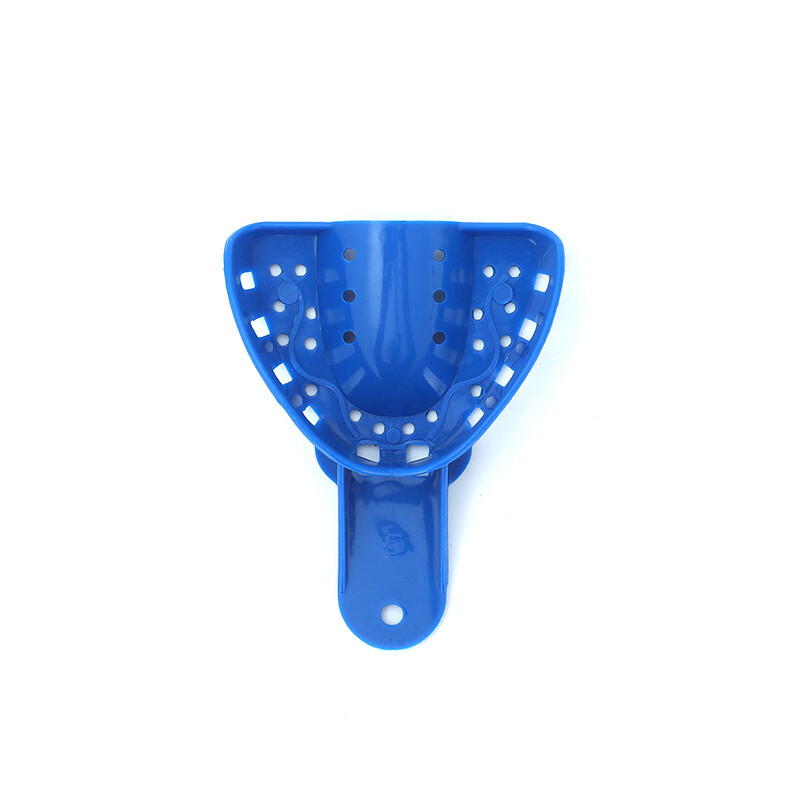 2Pcs Dental Plastic Impression Tray Denture Materials Dental Tray Upper+Lower