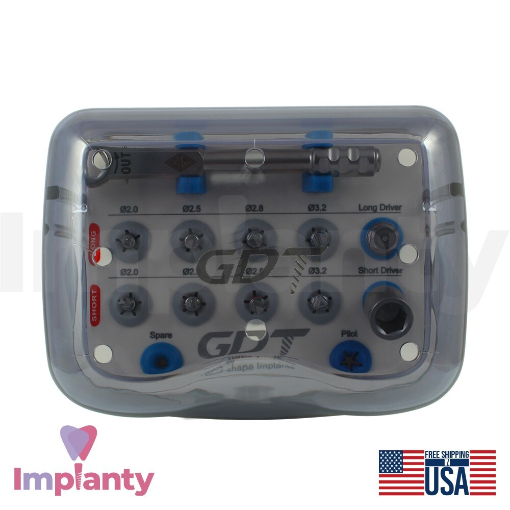 Dental Basic Kit For Root Shaped One Piece Fixture Plastic Stainless Steel