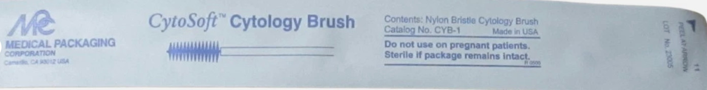 Medical Packaging CytoSoft Cytology Brush CYB-1 Sterile Nylon Bristle 8″ 20.3cm