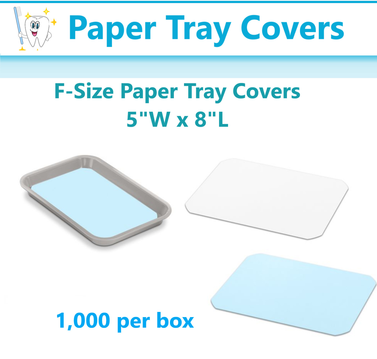 Paper Dental Tray Covers for Size «B» Trays 8.25 «x 12.25», Tattoo Medical Cover