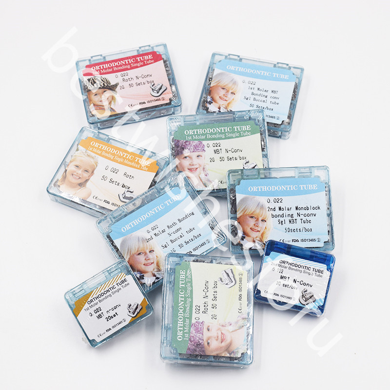 Dental Orthodontic Bondable 022 1st/2nd Molar MBT/Roth Buccal Tube Band Bonding