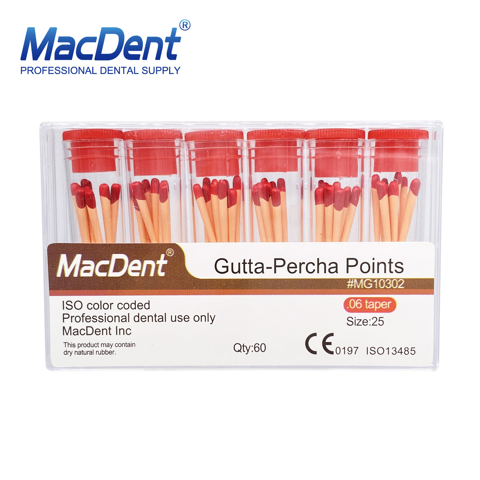 60/120pcs Dental Gutta Percha Points Taper 0.02/0.04/0.06 15-40 45-80 ALL Sizes
