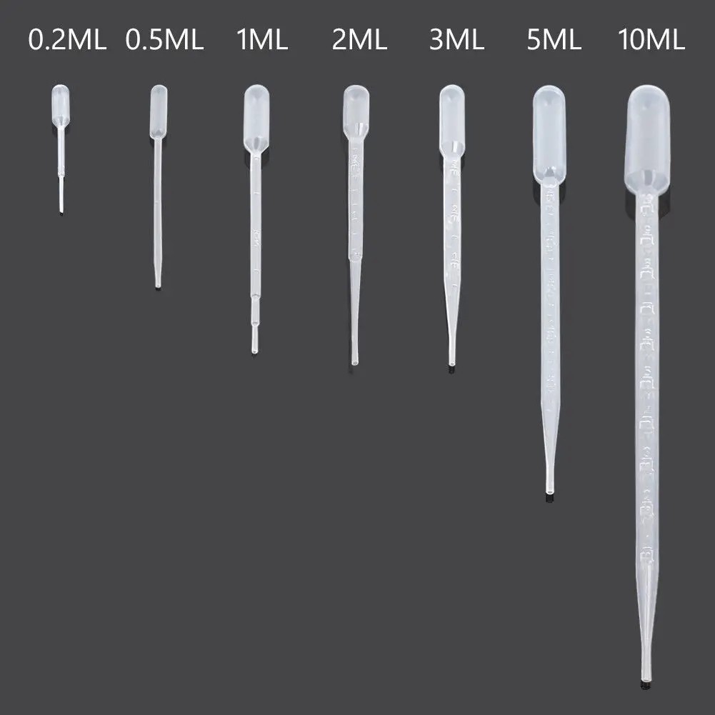 20PCS 3ML Disposable Plastic Eye Dropper Set Transfer Graduated Pipettes