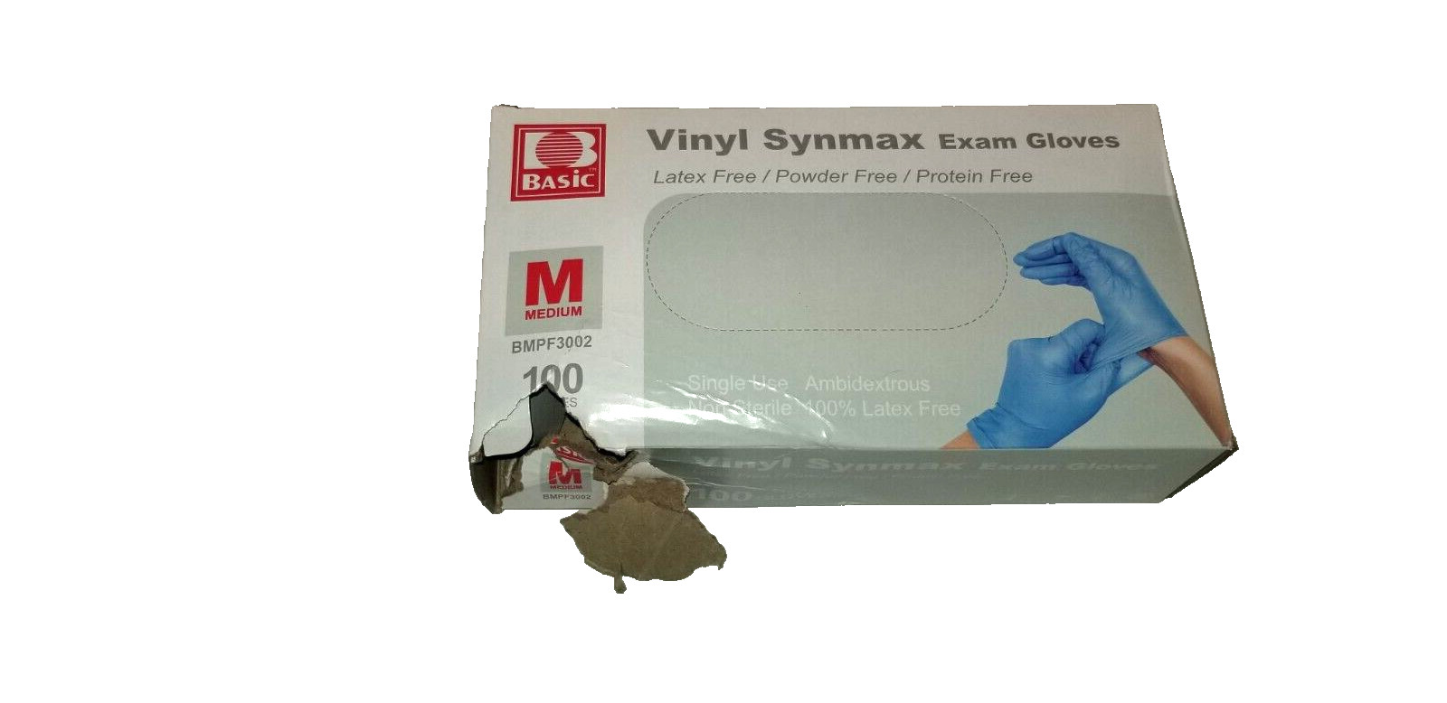 NITRILE EXAM GLOVES DAMAGEDBOX MED 100 CT BASIC NGPF7003