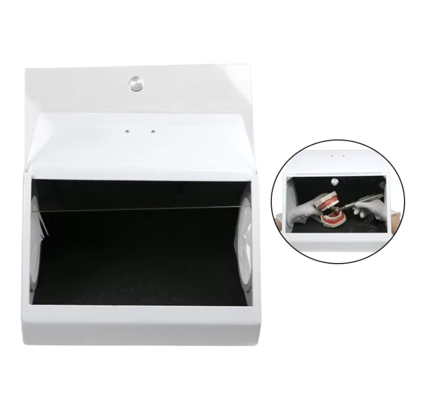 Dental Sandblasting Dust-proof Case LED Grinding Polishing Box Lapping Protector