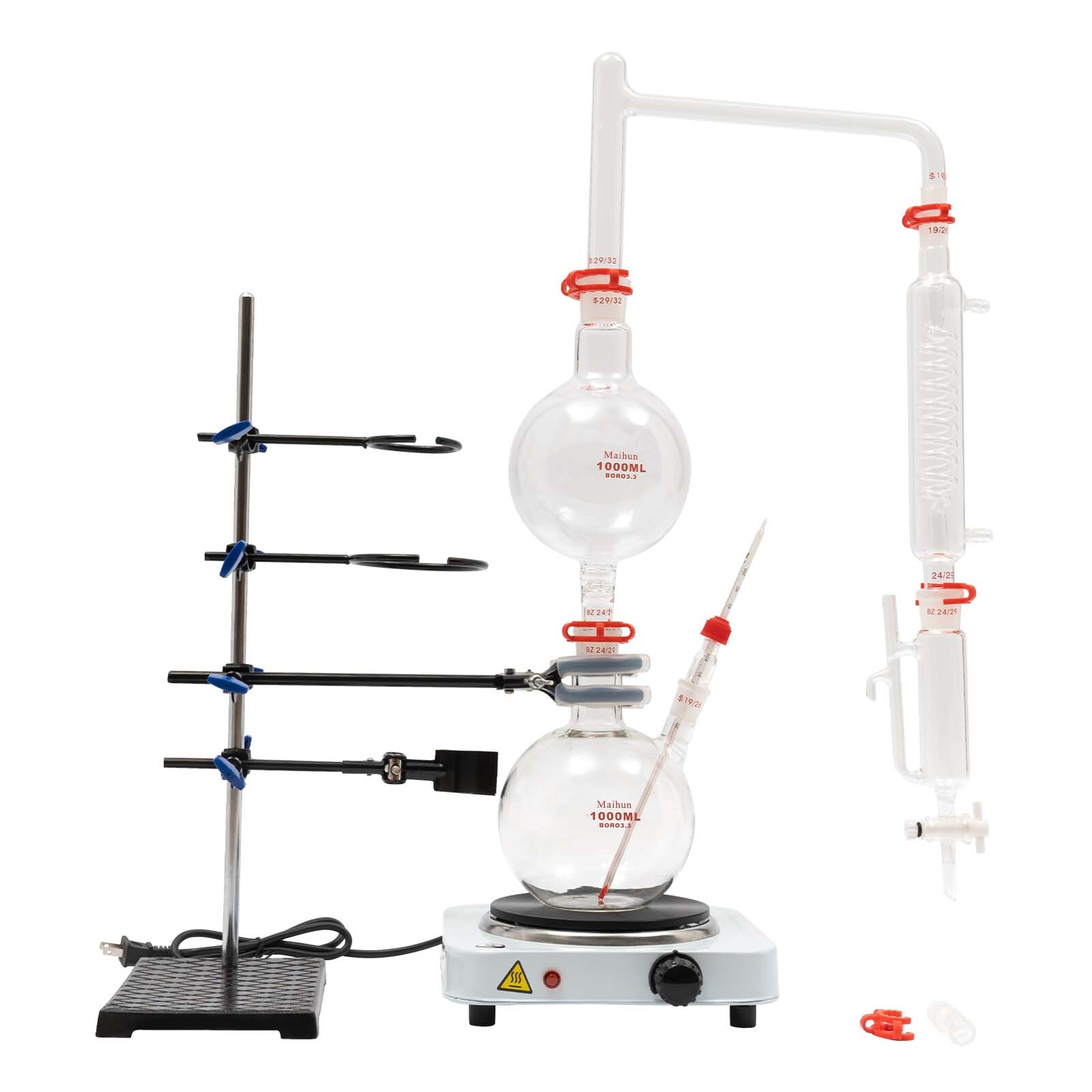 Essential Oil Distillation Apparatus Kit 1000W 1000mL 110V