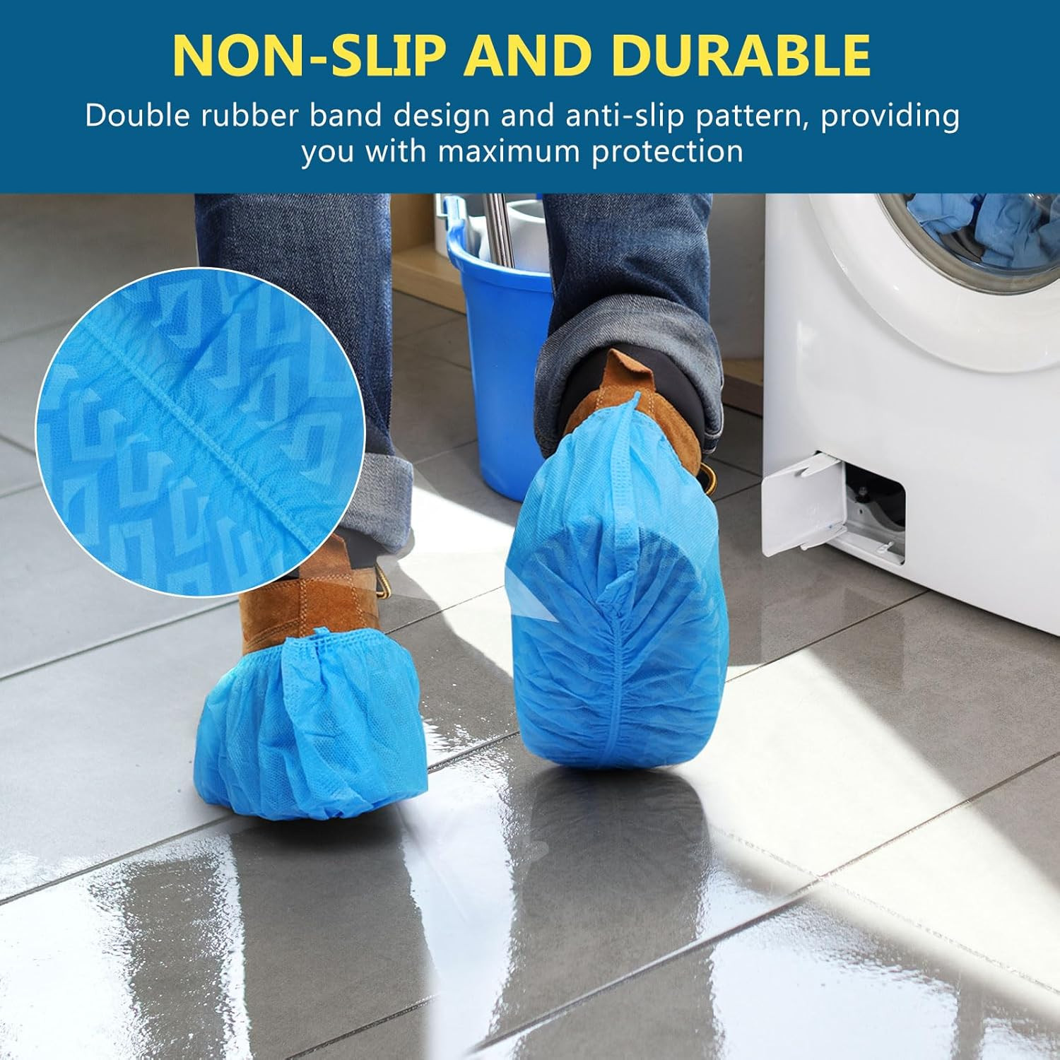 Shoe Covers Disposable Non Slip, Thick Extra Disposable Boot Covers Slip Proof S