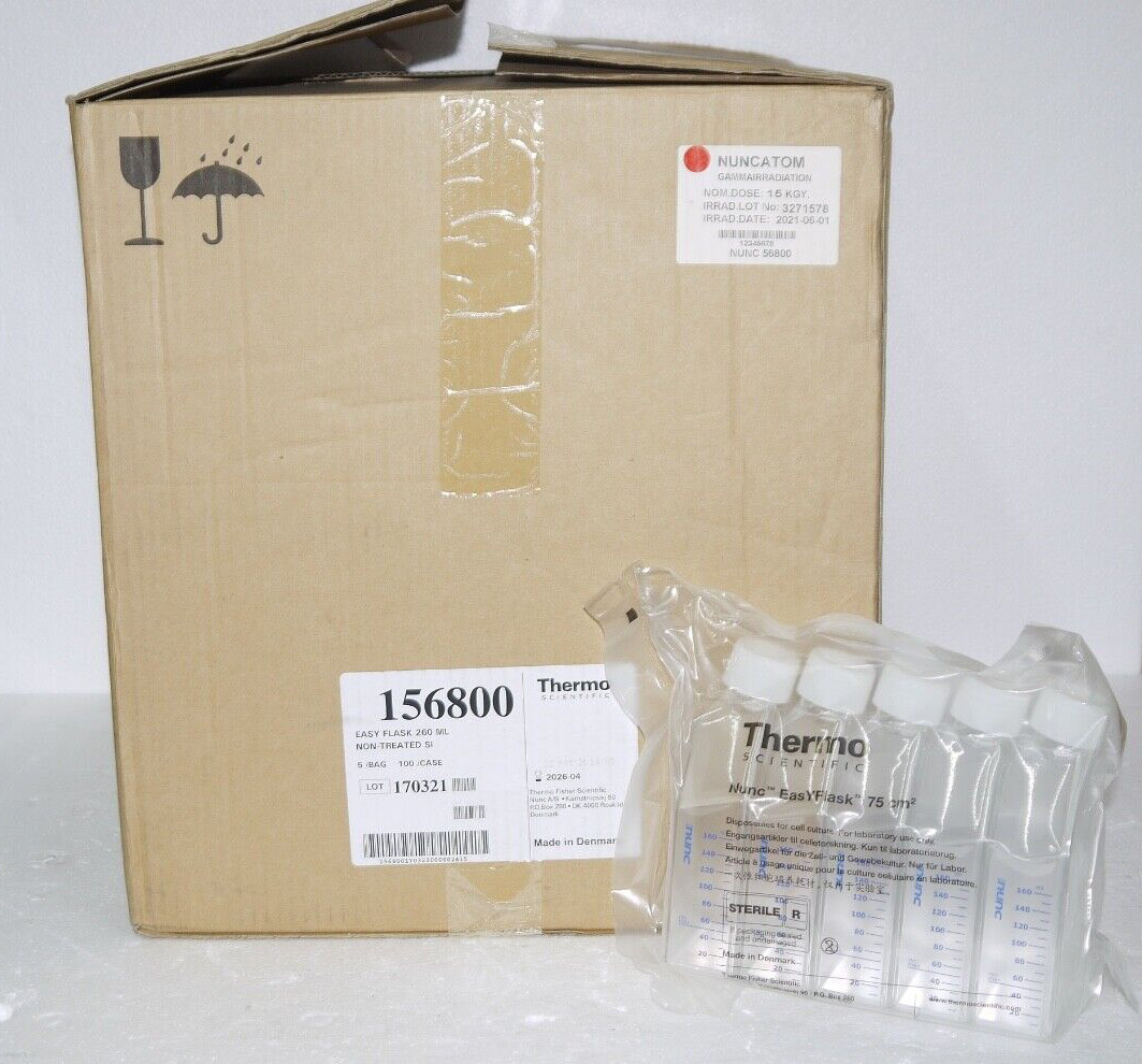 Thermo Scientific Box of 65 156800 Nunc T75 Easy Flask 30 mL EXP 04-2026 New