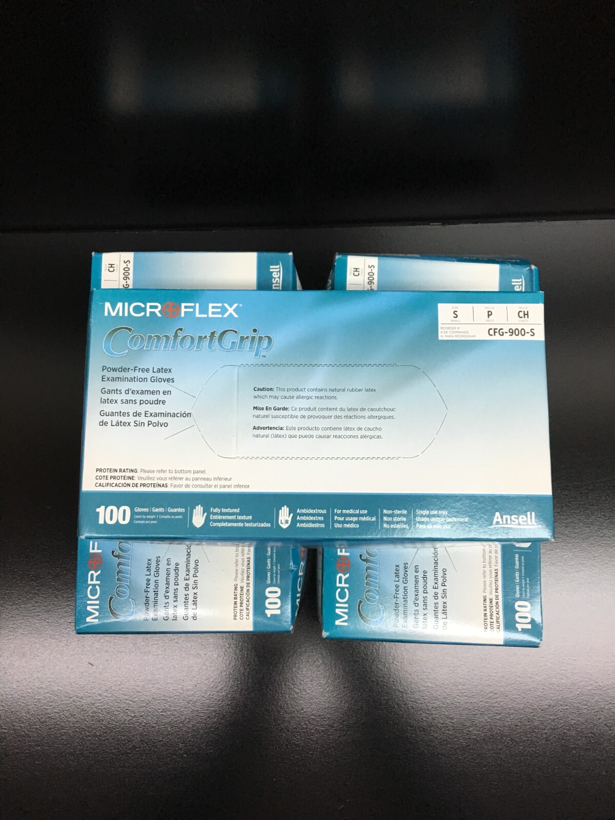 Ansell Microflex REF CFG-900-S ComfortFrip Small Exam Gloves Lot 3 PKS