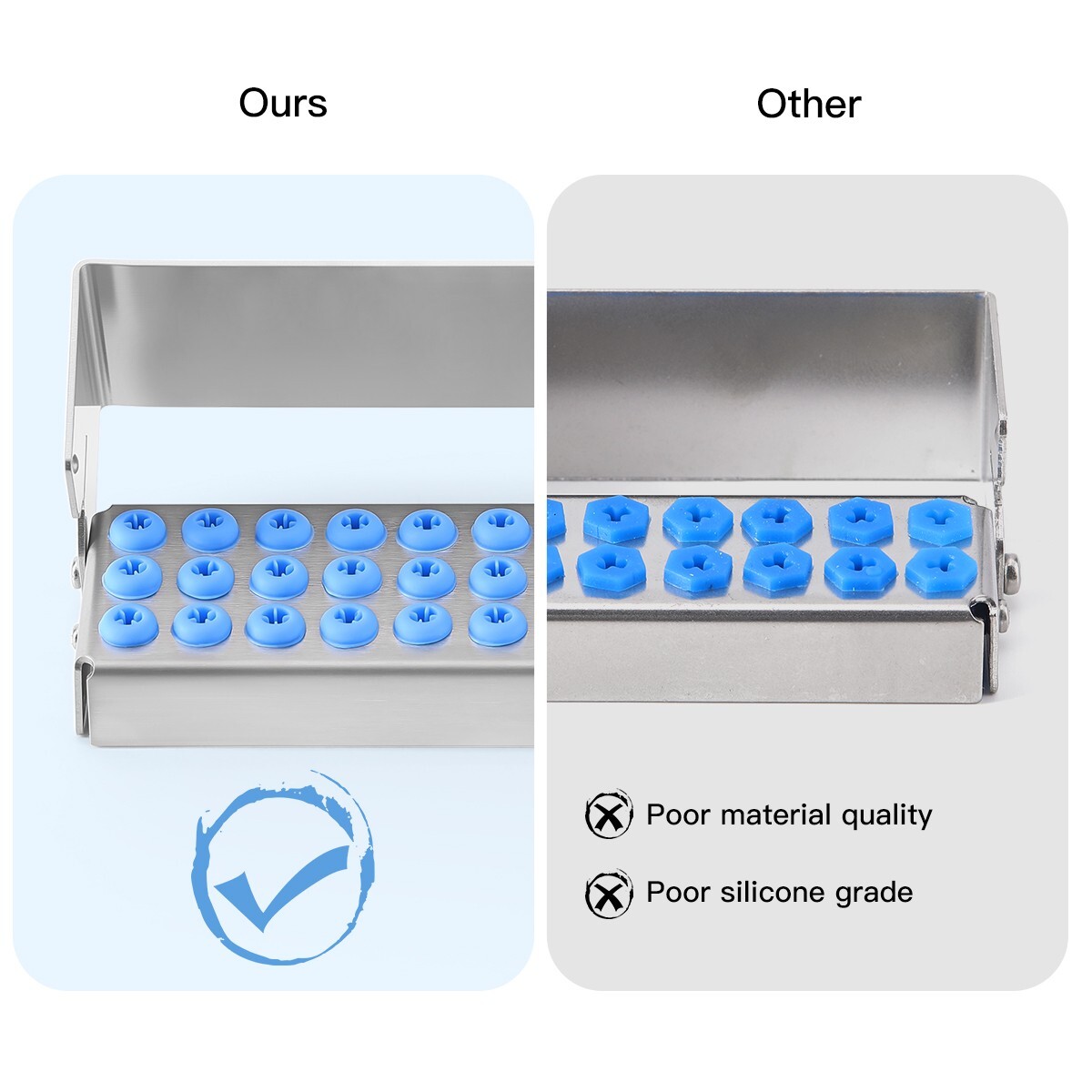 8/30 Holes Dental Burs Holder Sterilizer Box Disinfection Case Autoclave USA