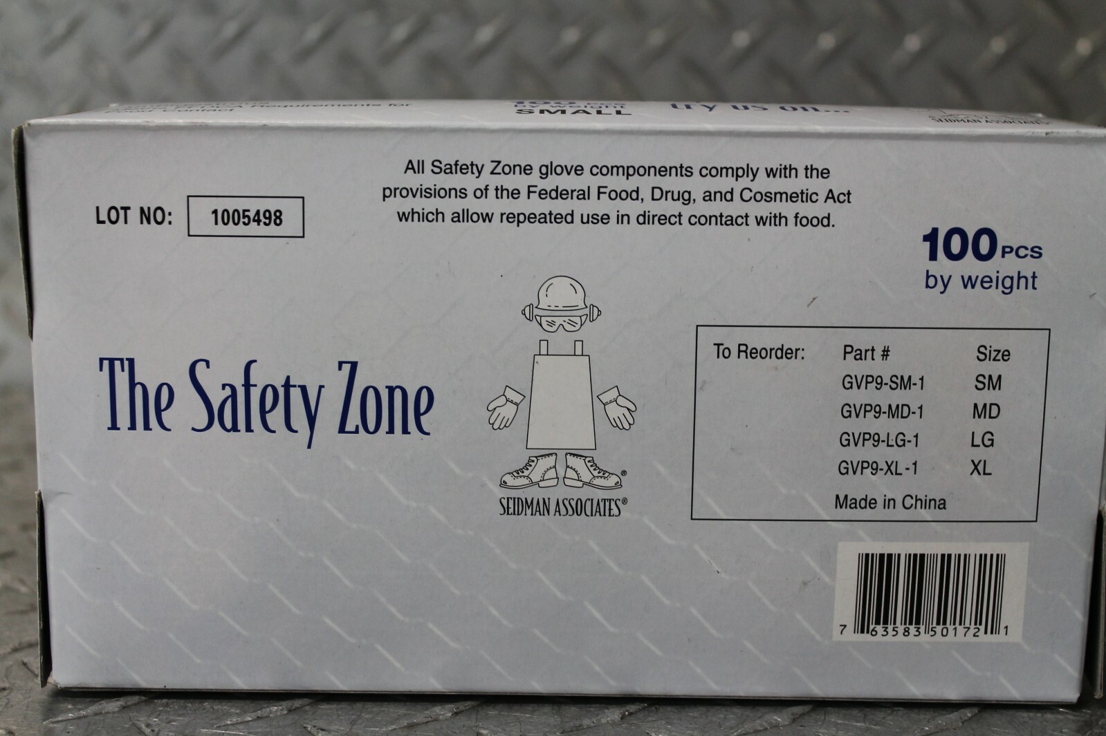 The Safety Zone Vinyl Small Disposible Gloves 100 Powder Free For Food Contact