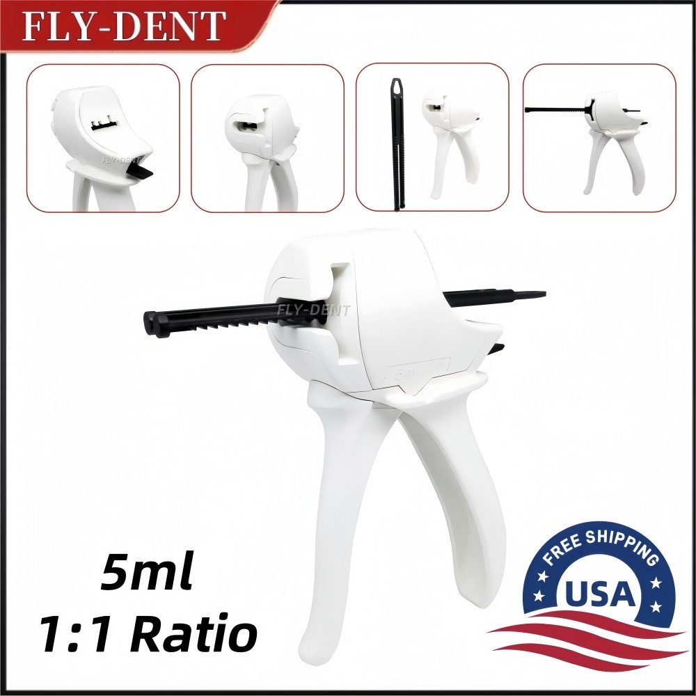 Dental Dispenser Gun 5ml 1:1 Activa-Spenser Type For Automix Syringes Cement Gun