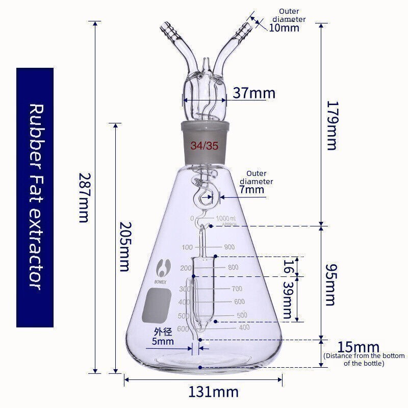 Lab Supply: Fat Extractor Glassware Set Chemistry, Water Insoluble Analysis