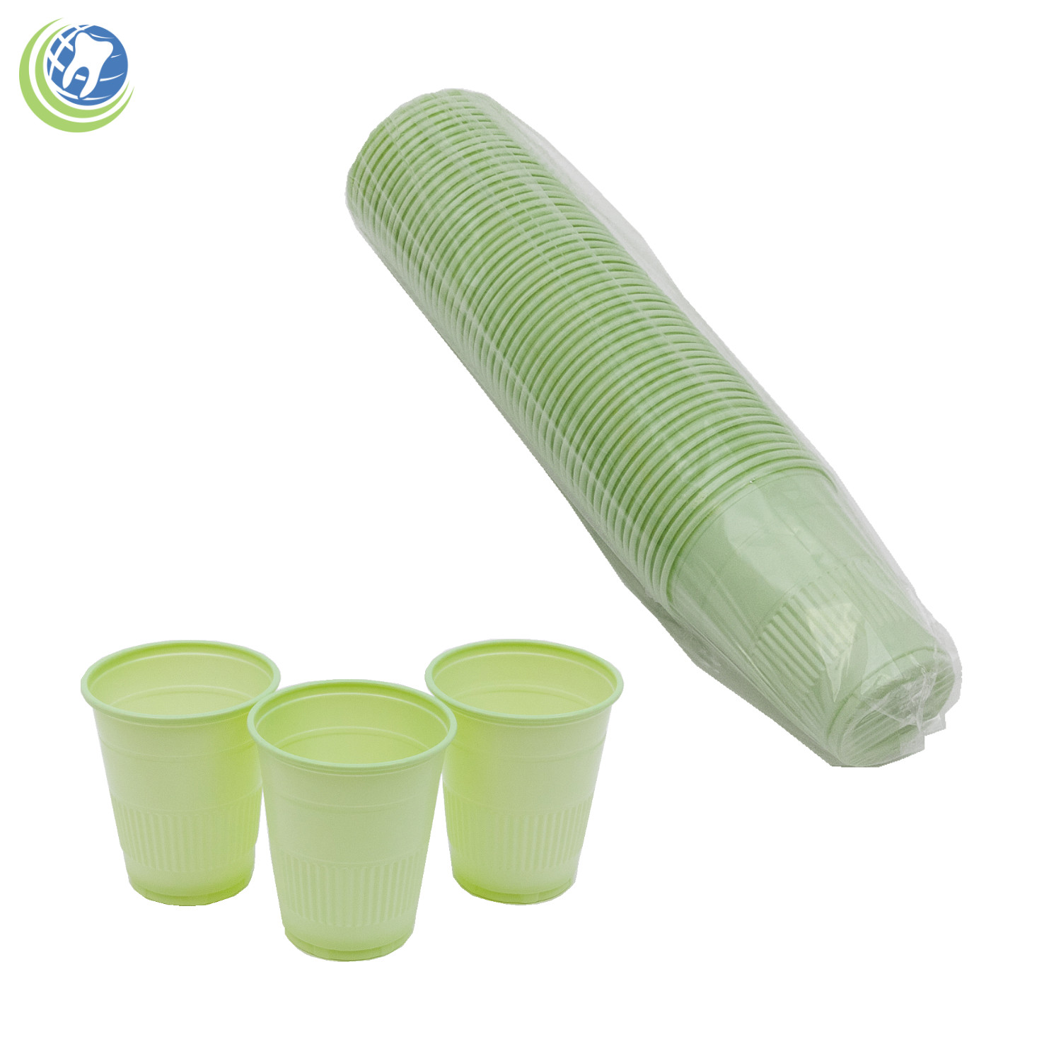 DENTAL PRACTICE DISPOSABLE PLASTIC DRINKING CUPS 5 OZ /148 ml GREEN CASE OF 1000
