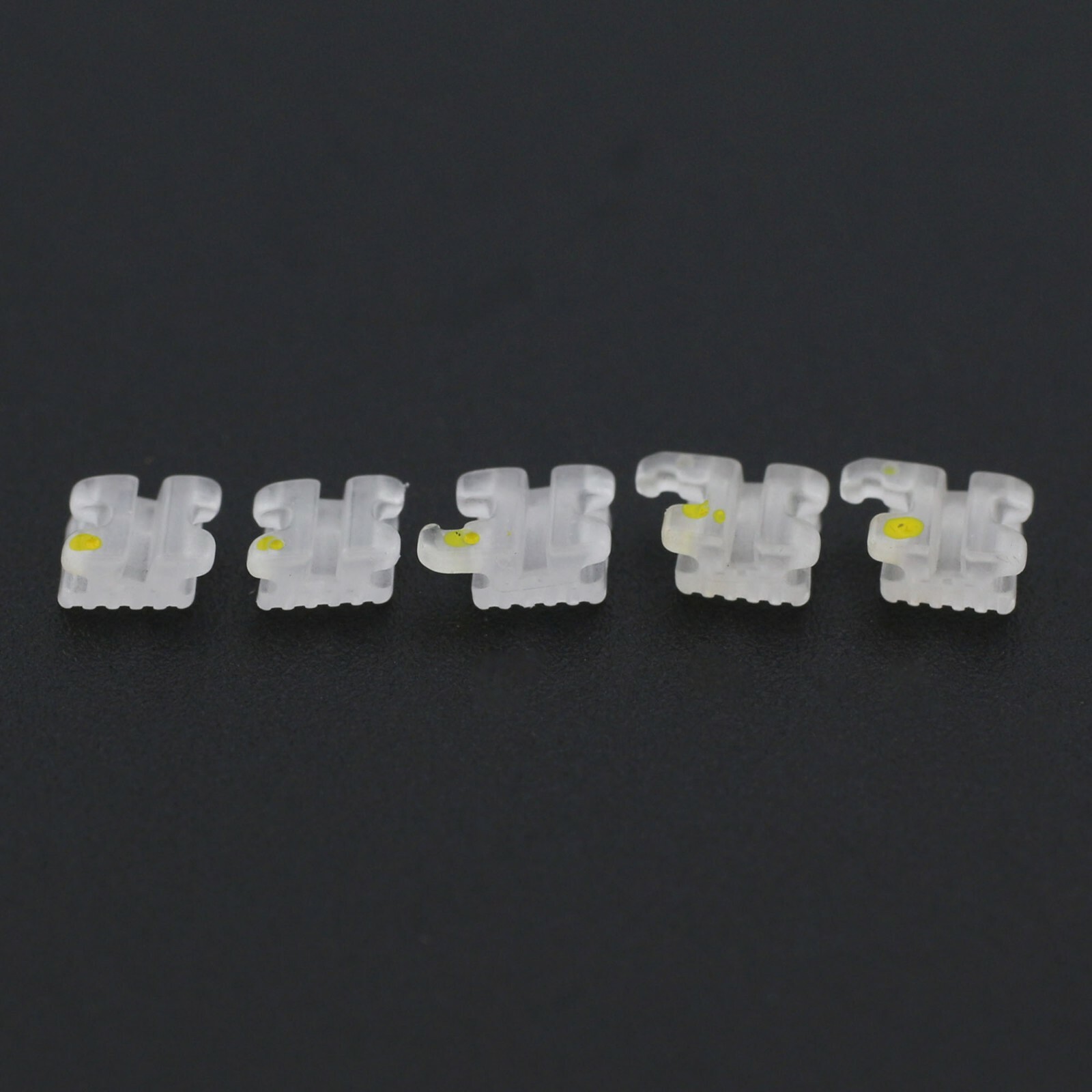 10 sets Orthodontic Ceramic Bracket Sapphire Clear Braces Aesthetic MBT 022 345