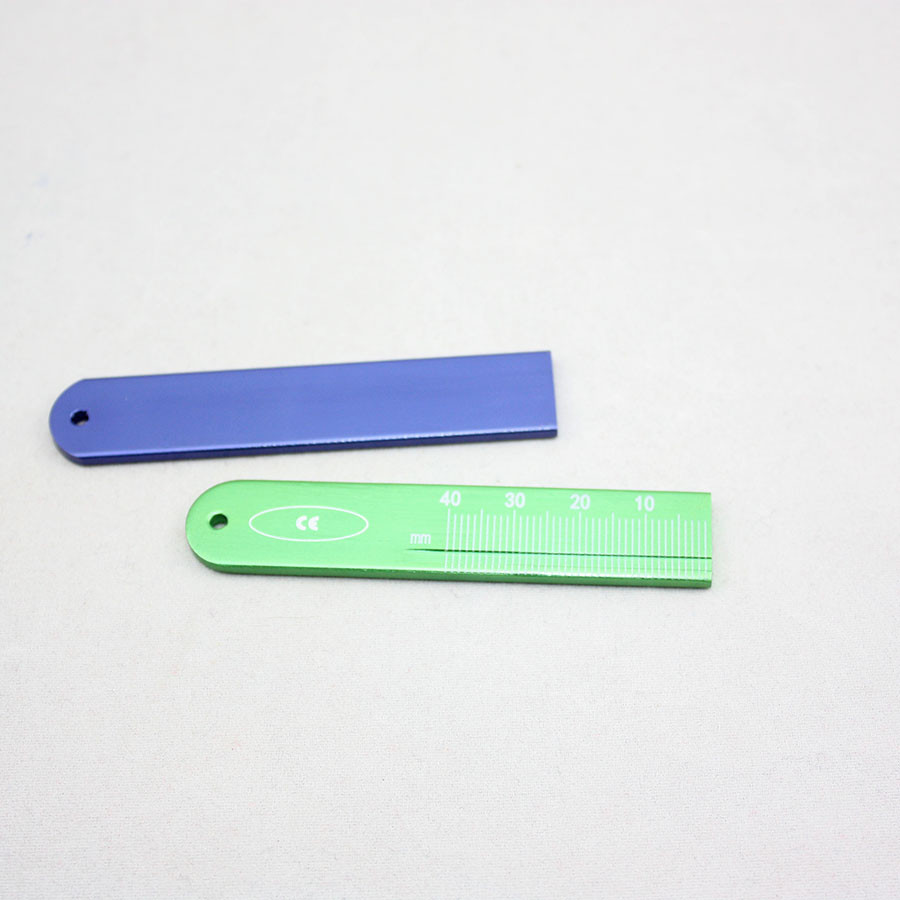 2 PCS Dental Instruments Endo Ruler Span Measure Scale Endodontic Blue & Green
