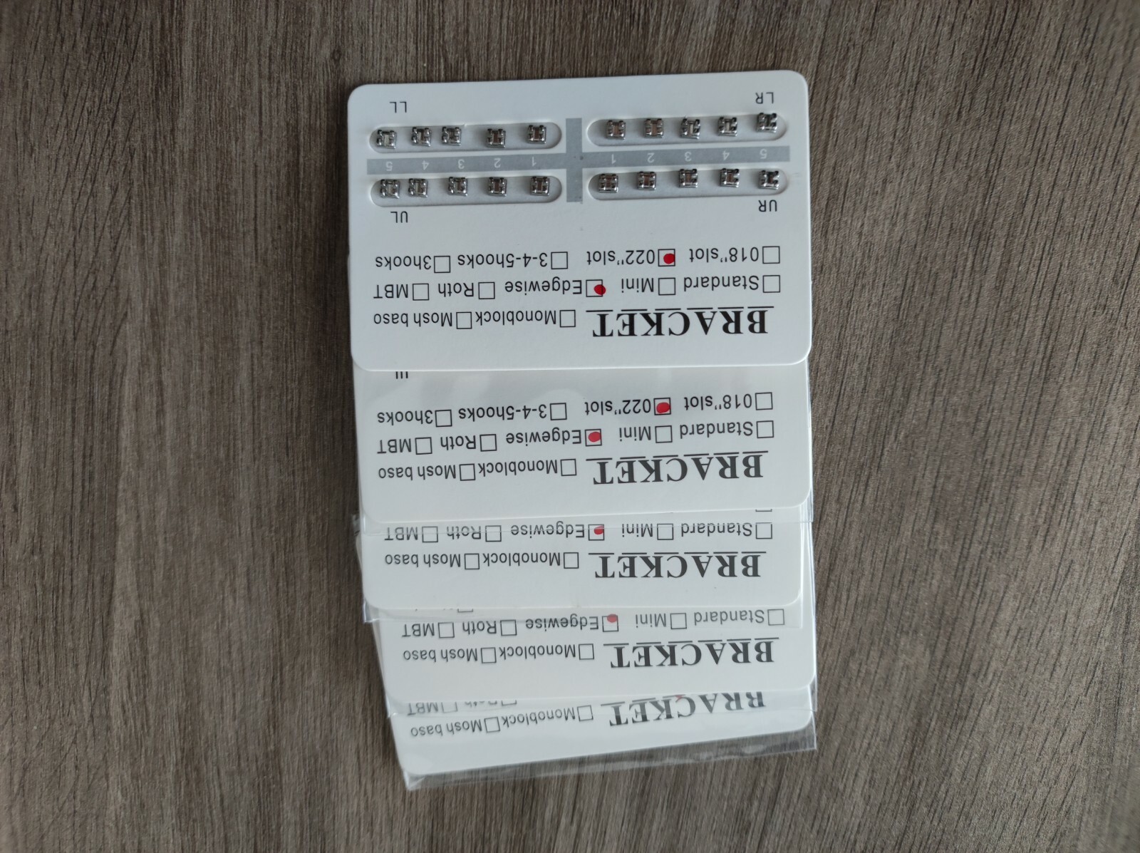 250 Sets Dental Brackets Standard Edgewise 022 Slot No Hook Orthodontics