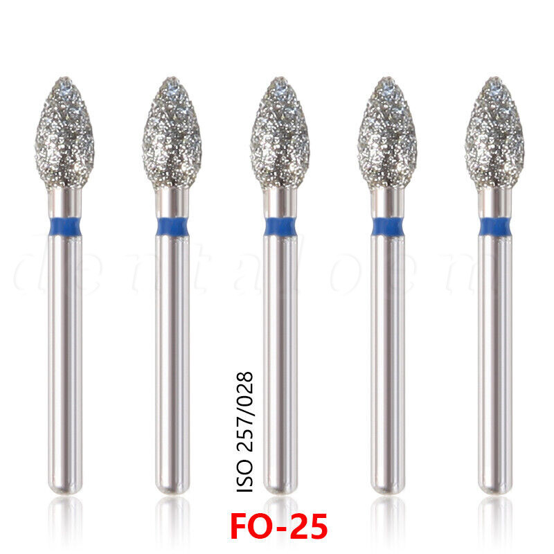 100x Brocas de fresa de diamante para dentista dental Taladro FG 1,6 mm 20 OEM