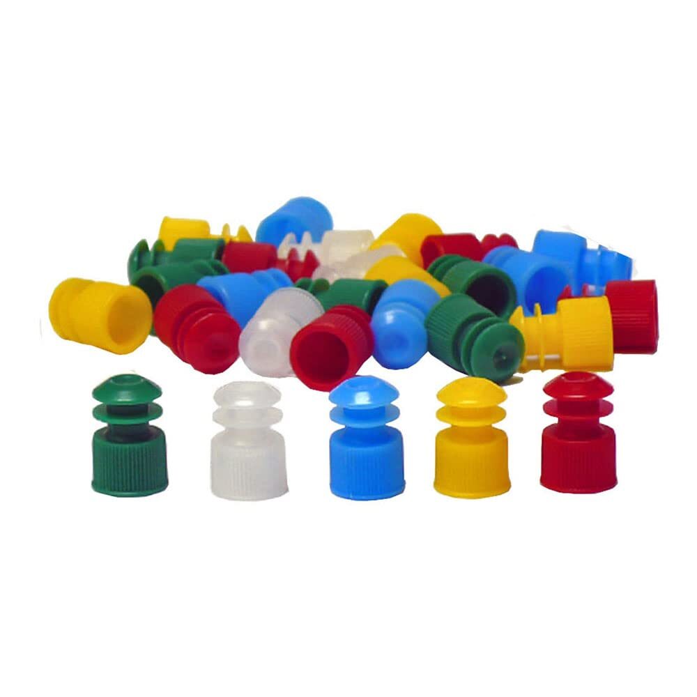 Globe Scientific 118127K Polyethylene Flange Plug Cap for Test Tubes 12mm Siz…