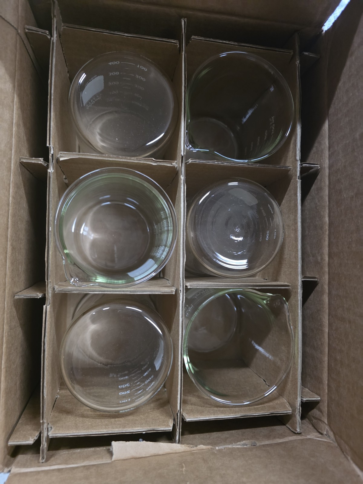 6x Pyrex Labware Lab Glassware 600 mL